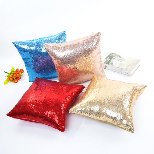 BIT.FLY Eco-Friendly Glitter Sequin Pillowcase 40x40cm for Home Decor