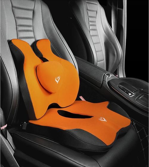 Memory Foam Seat & Back Cushion - Comfortable Support for All-Day Relief