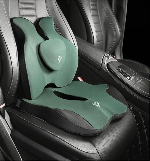 Memory Foam Seat & Back Cushion - Comfortable Support for All-Day Relief