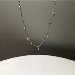 QMCOCO Trendy Round Slice Necklace - Fashionable Party Accessory - N0188