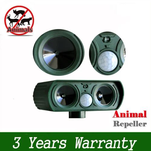 Solar Ultrasonic Animal Repeller - Effective Outdoor Pest Control Device