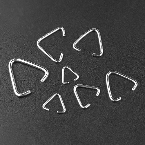 50-200pcs Triangle Loops Jump Rings Multi Size Split Rings Open Rings Connectors Clasps Hooks For Jewelry Making