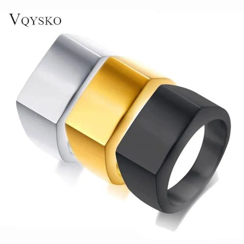 VQYSKO Classic Stainless Steel Wedding Rings - Durable & Stylish Bands