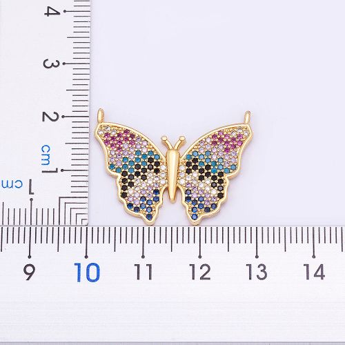 NIDIN High-Quality Butterfly CZ Necklace - Adjustable Link Chain Necklace