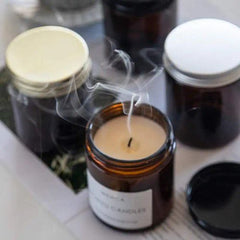 6pcs Amber Glass Candle Jars - Durable DIY Storage for Aromatherapy