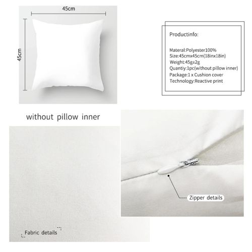 Modern Football Pattern Cushion Cover - 100% Polyester - 18 Inch