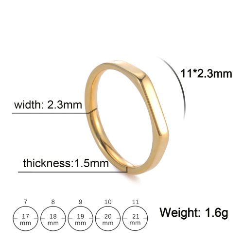 Cazador Stainless Steel Classic Minimalist Rings - Durable & Trendy