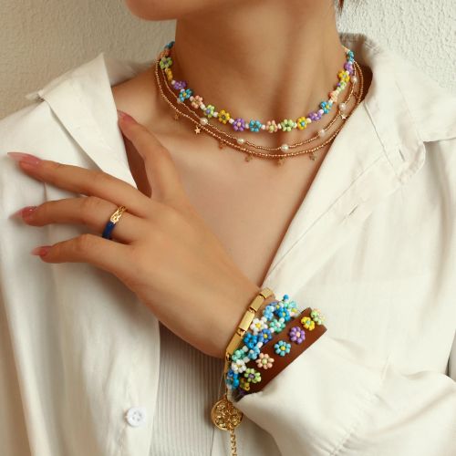 Lifefontier Colourful Beaded Necklace - Handmade Fashion Jewelry