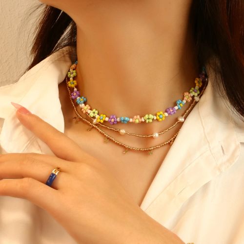 Lifefontier Colourful Beaded Necklace - Handmade Fashion Jewelry