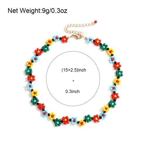 Lifefontier Colourful Beaded Necklace - Handmade Fashion Jewelry