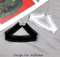 New Lace Collar Black White Necklace 2021 Black White Clavicle Choker INS Style Short Necklace for Women Jewelry
