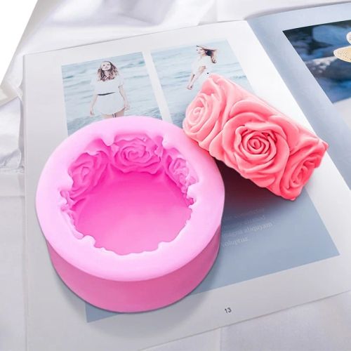 ZINBOOM Rose Flower Silicone Mold for DIY Candle & Soap Making Tools