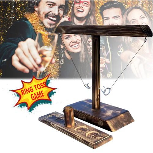 MIANQI TOY Ring Toss Game - Fun Drinking Game & Kids Board Game