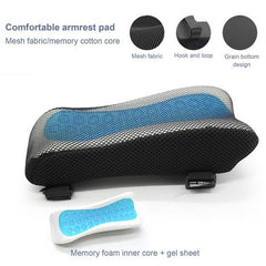 Comfortable Memory Foam Armrest Pad for Home & Office Relief - Blue