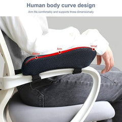 Comfortable Memory Foam Armrest Pad for Home & Office Relief - Blue
