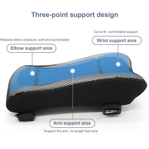 Comfortable Memory Foam Armrest Pad for Home & Office Relief - Blue