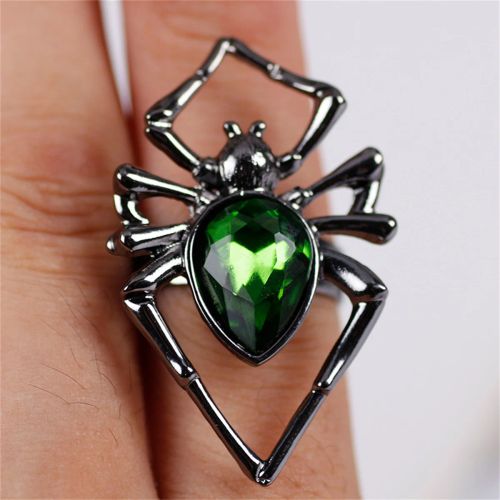 Rinhoo Gothic Spider Rings - Trendy Halloween Costume Accessories