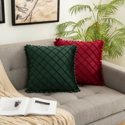 InyaHome Plush Cushion Cover - Soft Polyester Fabric for Stylish Comfort