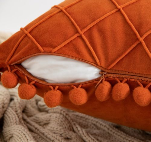 InyaHome Plush Cushion Cover - Soft Polyester Fabric for Stylish Comfort