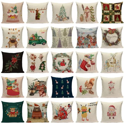 Pumelo Tree Colourful Santa Claus Cushion Cover - Festive Decor for All Ages
