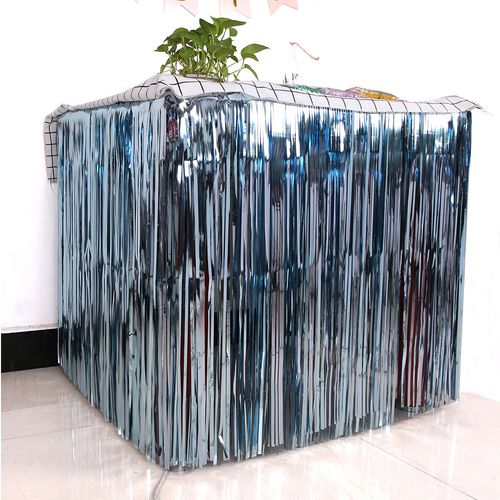 Youyouhuan Foil Fringe Curtains - Glossy Metallic Tinsel Party Decorations