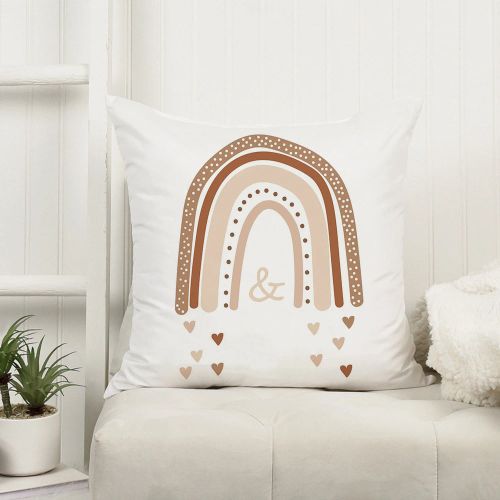 MENISCOUNTER Rainbow Alphabet Decorative Cushion Cover 45x45cm Home Decor
