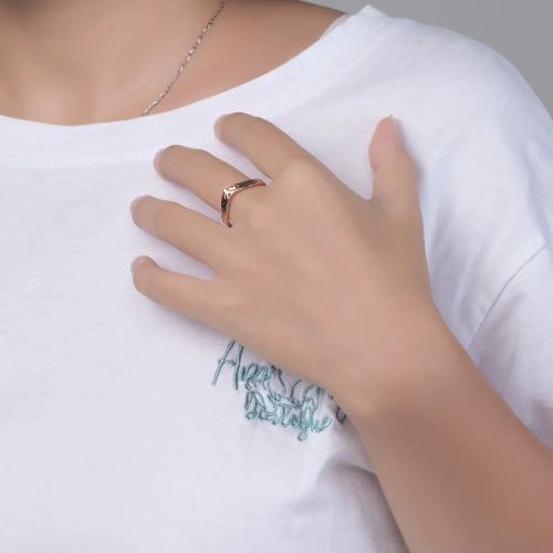 jhsl Cute Stainless Steel Wedding Bands – Romantic Heart Rings