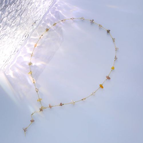 Lina Jw Adjustable Stone Necklace - Handmade Fashion Accessory