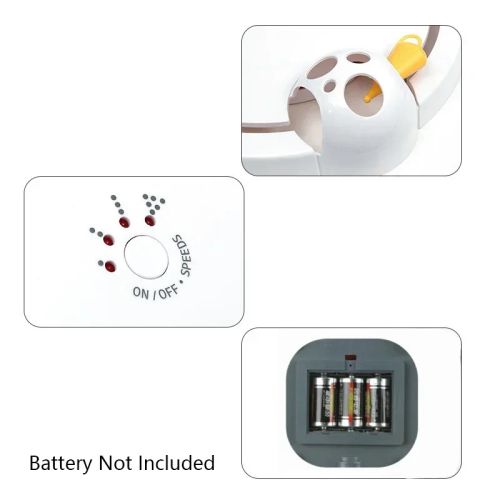 Interactive Electric Cat Toy - Stimulates Hunting Instincts & Fun Play - WHITE