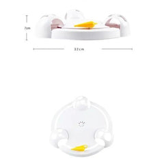 Interactive Electric Cat Toy - Stimulates Hunting Instincts & Fun Play - WHITE