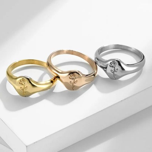 Geometric Titanium Rings - Fashion-Forward Statement Piece