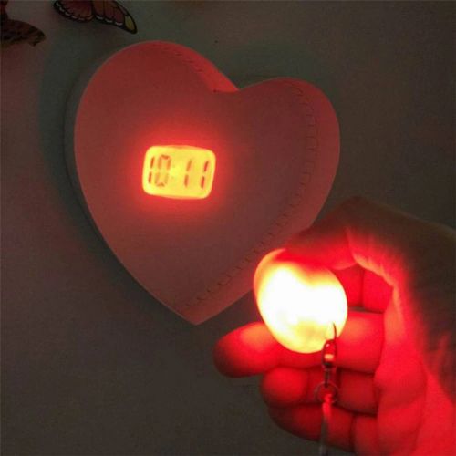 Creative Mini LED Clock Projector with Keychain Function & Night Light - black