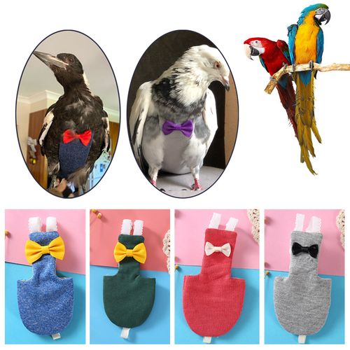 Bird Diaper Flight Suit for Parrots - Adjustable Cotton Pet Clothes