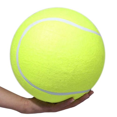Oversized 8inch Rubber Squeak Chew Ball - Interactive Dog Toy - green