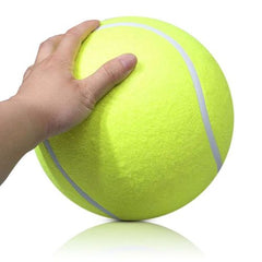 Oversized 8inch Rubber Squeak Chew Ball - Interactive Dog Toy - green