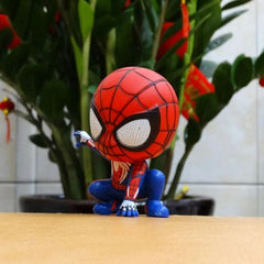 Bandai 8cm Spiderman PVC Action Figure - Cute Collectible Doll - WHITE