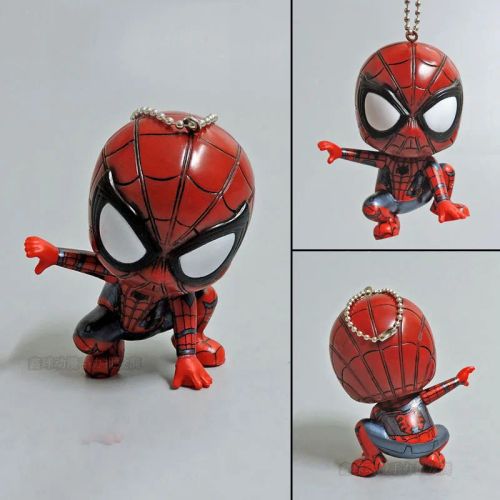 Bandai 8cm Spiderman PVC Action Figure - Cute Collectible Doll - WHITE