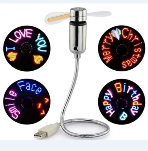 MOONBIFFY USB Fan with Time Display - Compact & Noiseless Cooling Gadget