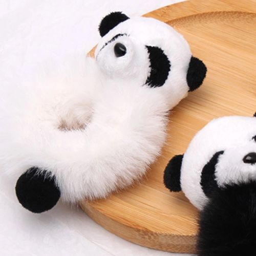 Plush Panda Hair Scrunchie - Soft & Stylish Hair Accessory