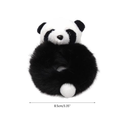 Plush Panda Hair Scrunchie - Soft & Stylish Hair Accessory
