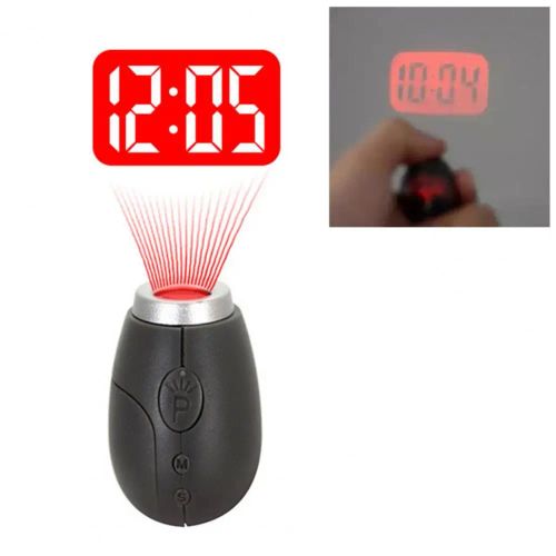 MOONBIFFY Portable Projection Alarm Clock Keychain - LED Time Display