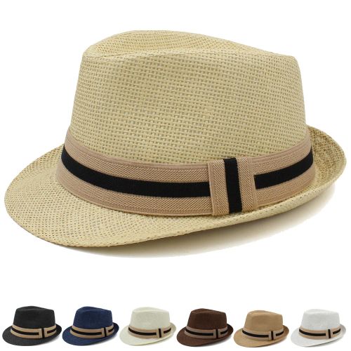Stylish Straw Fedora Hat for Summer Sun Protection | Casual Accessory