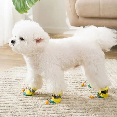 Cute Waterproof Adjustable Dog Booties - Comfortable Plush Protection