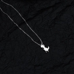 MQHH Punk Dinosaur Pendant Necklace - Trendy Fashion Accessory - 70cm