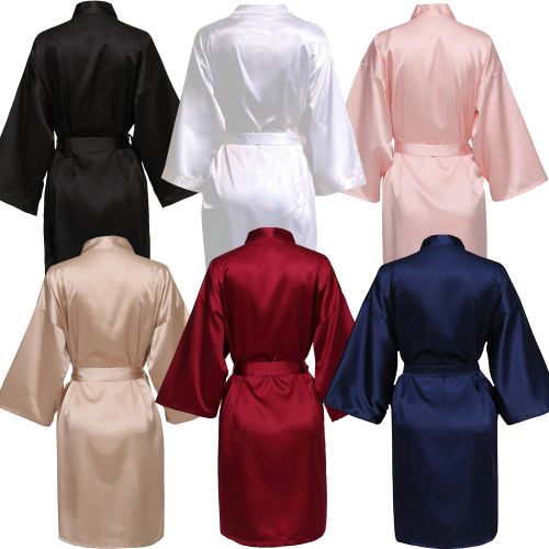 Elegant Kimono Satin Bathrobe for Bridesmaid - Stylish Comfort for Weddings