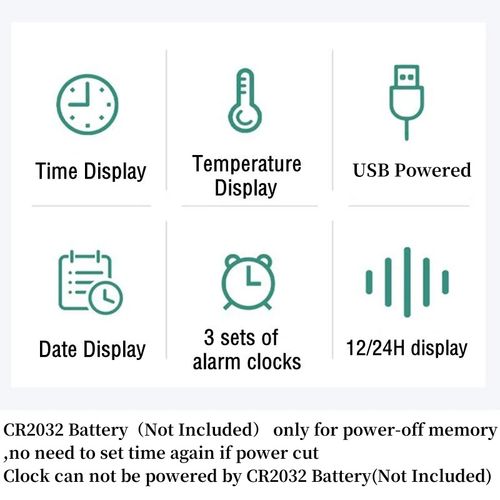 NieNie Digital Alarm Clock - Multiple Functions & Stylish Design