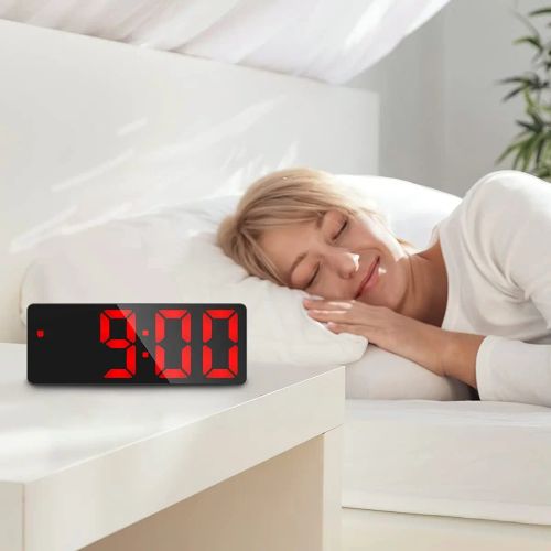 Amuixui Digital Alarm Clock with LED Display & 5 Smart Modes