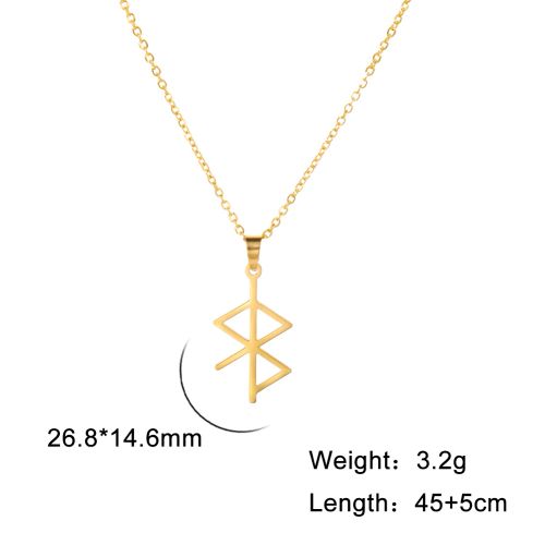 Dawapara Vintage Runes Pendant Necklace - Love & Peace Amulet