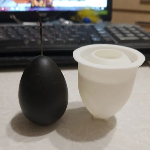 3D Silicone Egg Candle Mold for DIY Baking & Home Decor Crafting