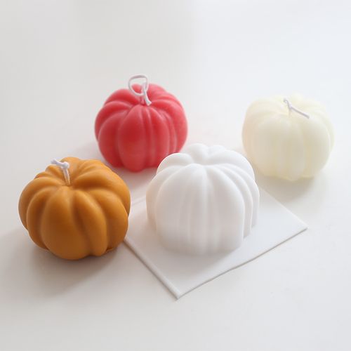 3D Pumpkin Candle Silicone Mold for DIY Halloween Crafts & Soap Making